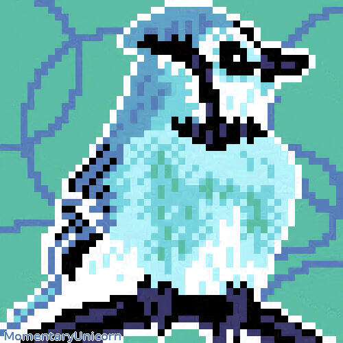 Blue Jay Pixel Art