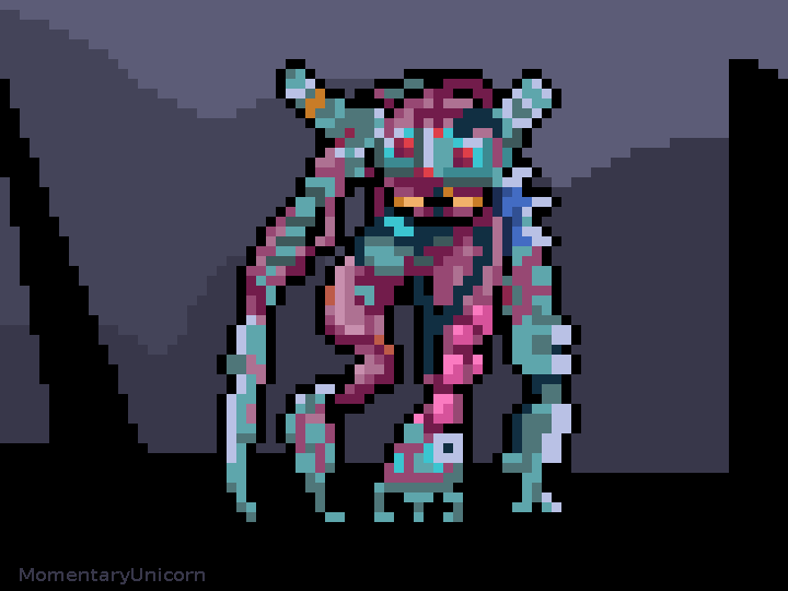 The singularity from Dead By Daylight on a simple background. He is moving in an idle animation.